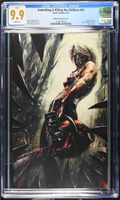 Comic book cover featuring a character with a chainsaw, CGC graded 9.9