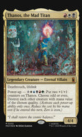 Card featuring Thanos, the Mad Titan, with game text and artwork.