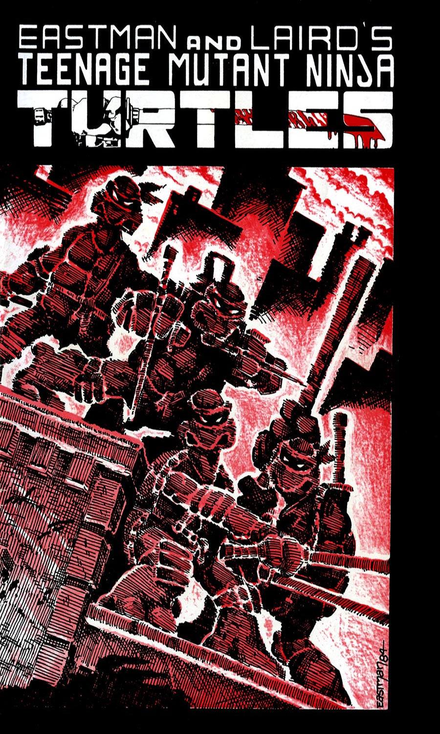 Cover of 'Teenage Mutant Ninja Turtles' with red and black design