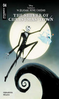 Comic book cover of 'The Shiver of Christmas Town' from 'The Nightmare Before Christmas' series.