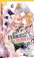 Manga book cover titled 'The Prince is in the Villainess' Way!' with two characters in elaborate costumes.