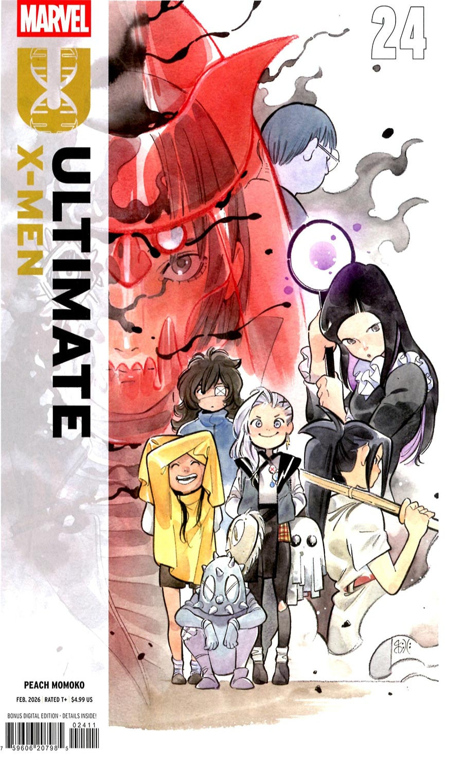 Comic book cover featuring characters from 'Ultimate X-Men' with Marvel logo.