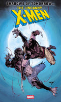 Comic book cover featuring X-Men with a blue and gray background