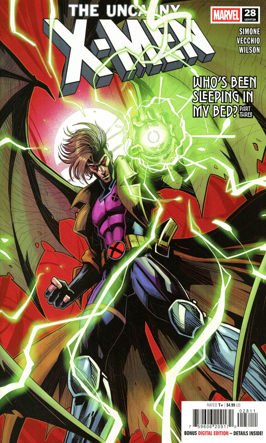 Comic book cover of 'The Uncanny X-Men' featuring a character with energy effects.