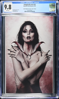 Comic book cover featuring a character with dark hair and red accents, framed by CGC grading label.