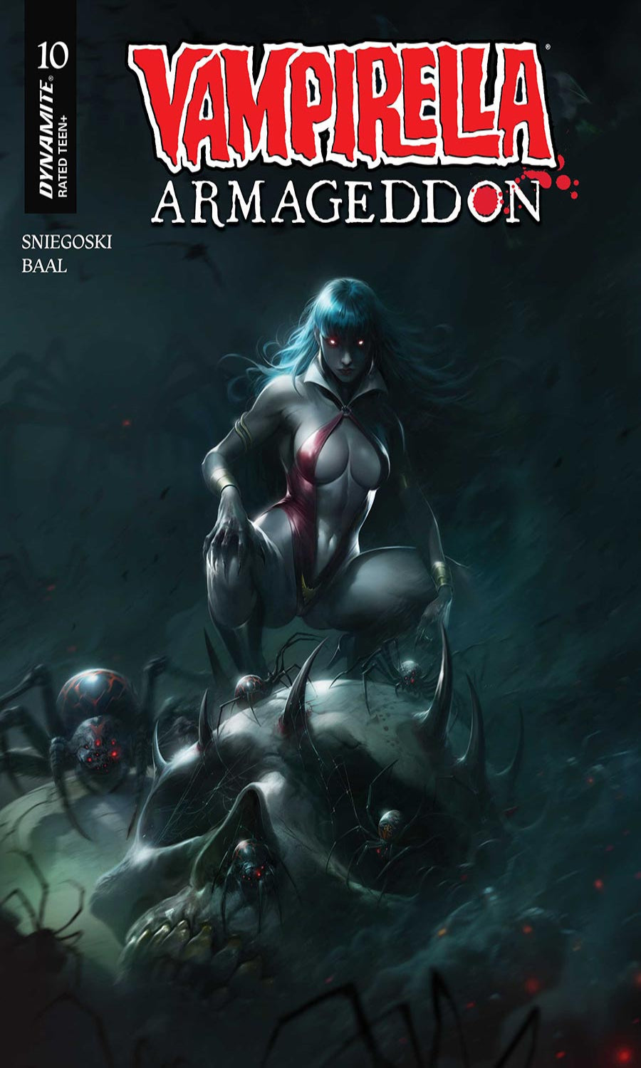 Comic book cover of 'Vampirella Armageddon' featuring a dark and eerie scene with a central character.