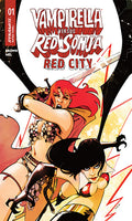 Comic book cover featuring two characters with a dynamic pose, set against a black and white background.