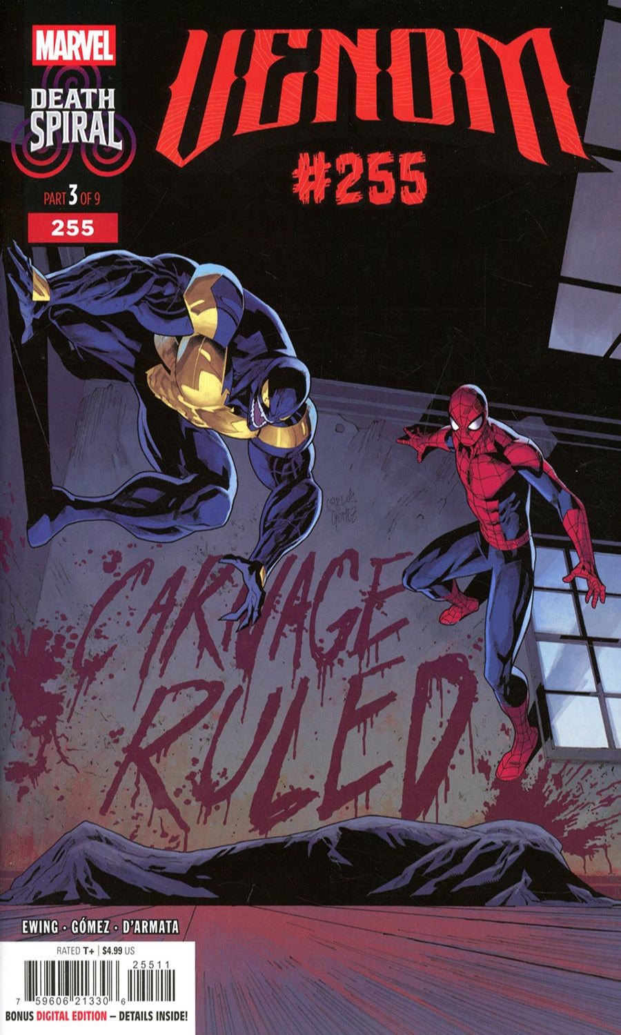 Comic book cover featuring Venom and Spider-Man with 'Carnage Ruled' text.