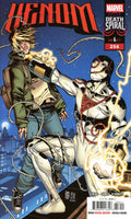 Comic book cover featuring a character in a dynamic pose with 'Venom' branding.