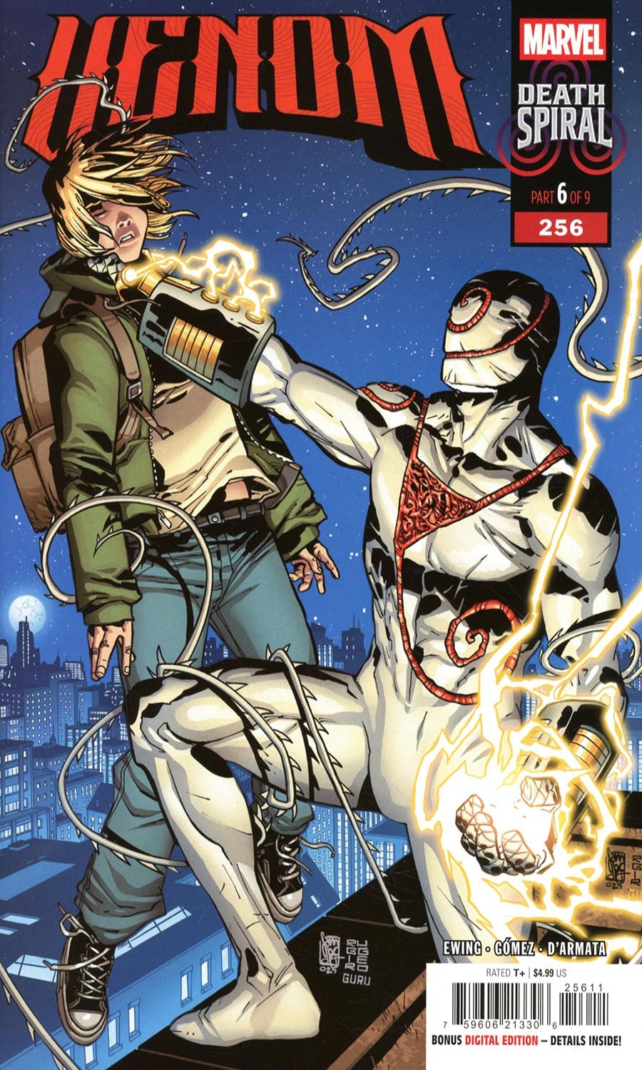 Comic book cover featuring a character in a dynamic pose with 'Venom' branding.