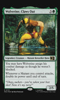 Trading card featuring Wolverine in a jungle setting with game text and artwork.