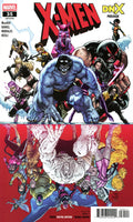 Front cover of Marvel's X-Men issue 35, showing a large group of X-Men characters in action poses with the title 'X-Men' in bold red letters at the top and a barcode at the bottom.