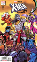 Marvel Animation X-Men Season 2 '97 comic book cover, Issue 3, featuring a group of X-Men characters including Cyclops, Wolverine, Jean Grey, and others against a bright yellow-orange background.